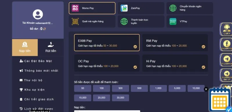 Giao diện đăng ký 123B trên thiết bị di động