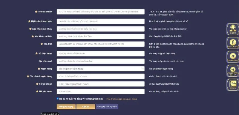 giao diện khôi phục mật khẩu khi gặp lỗi đăng nhập 123B